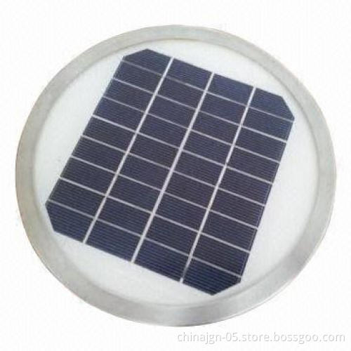 Diameter 240 to 285mm Round Solar Panel for Solar Courtyard Light, with 4W/5W Power and 9V Voltage